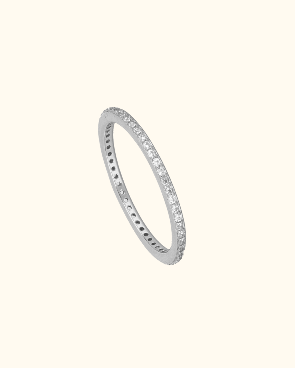 Anillo Fino Circonitas Blancas
