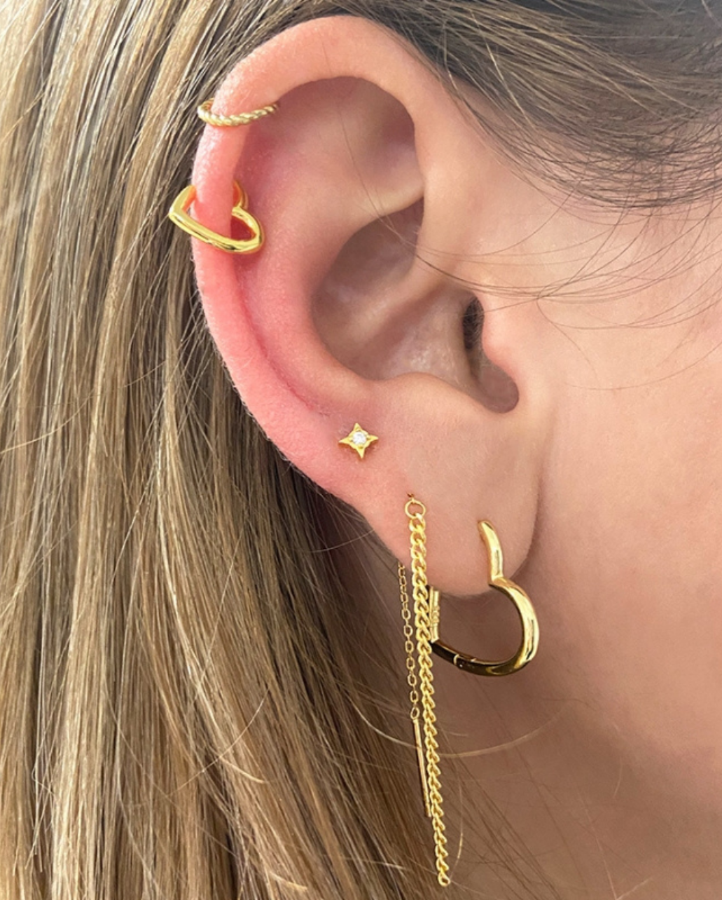 Ear Cuff Single Heart