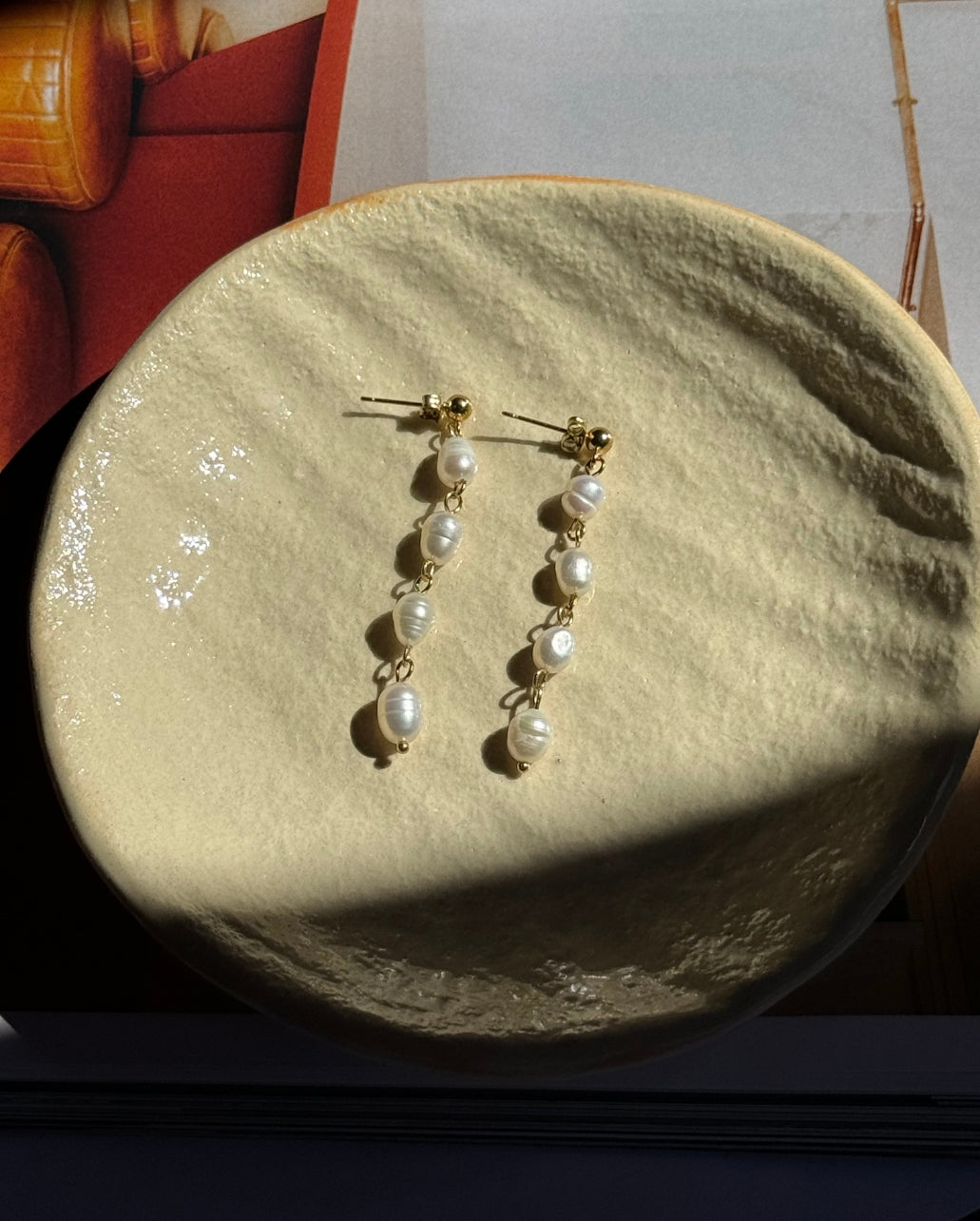 Pendientes Pearl Strands
