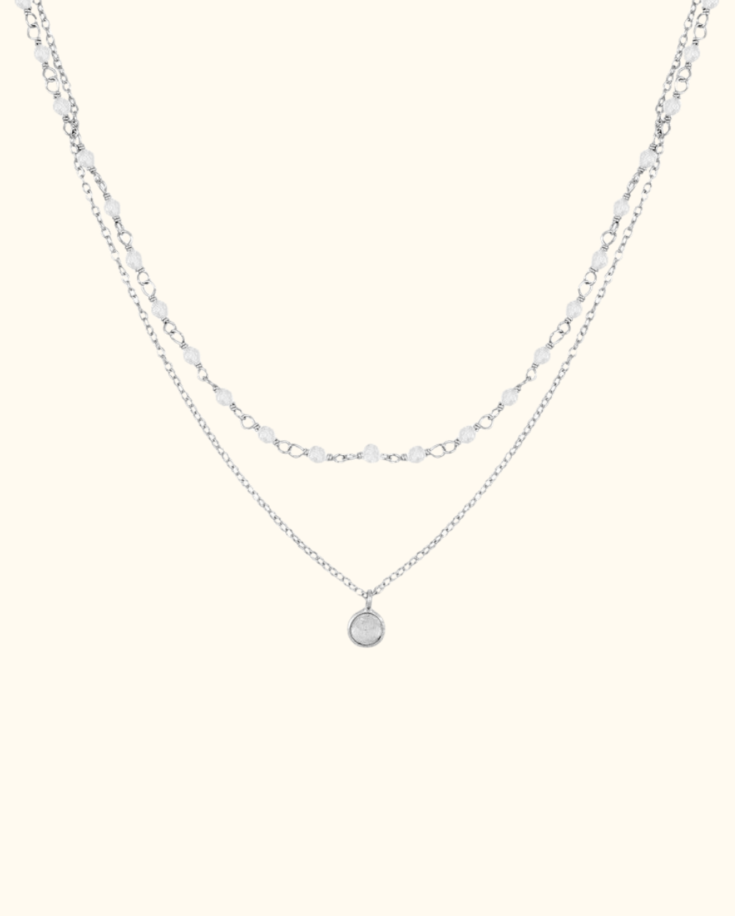 Collar Double Moonstone